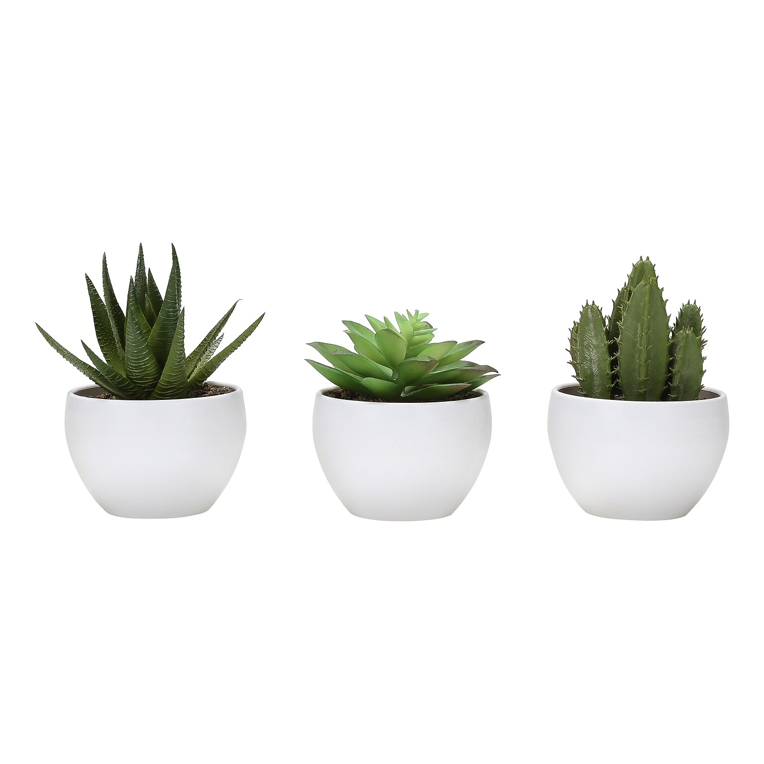 Monarch Specialties Inc. 6 Artificial Succulent Plant in Pot, 3/Set (I 9555)