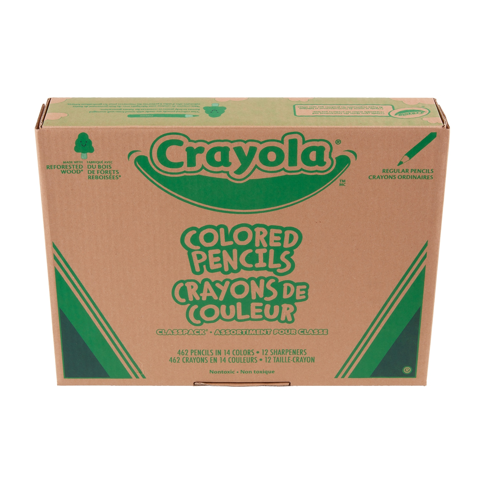 Crayola Classpack Kids Colored Pencils, Assorted Colors, 462 Pencils/Box, (68-8462)