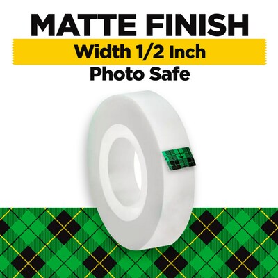 Scotch Magic Invisible Clear Tape Refill, 0.5 x 36 yds., 1 Core, 3 Rolls/Pack (810H3)