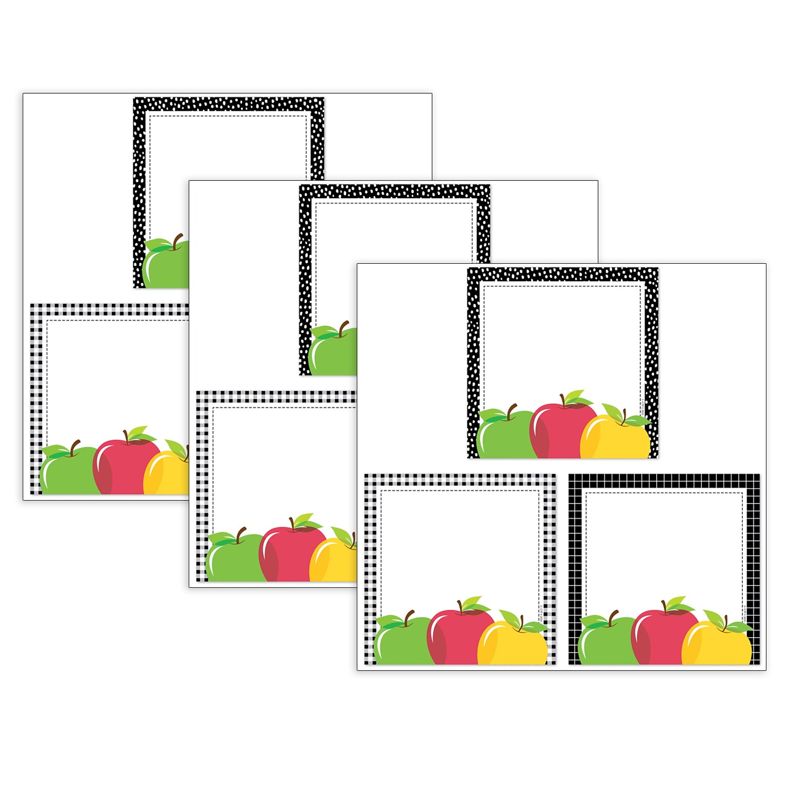 Creative Teaching Press Apple Time Apple Cards Designer Cut-Outs, 36/Pack, 3 Packs/Bundle (CTP11054-3)