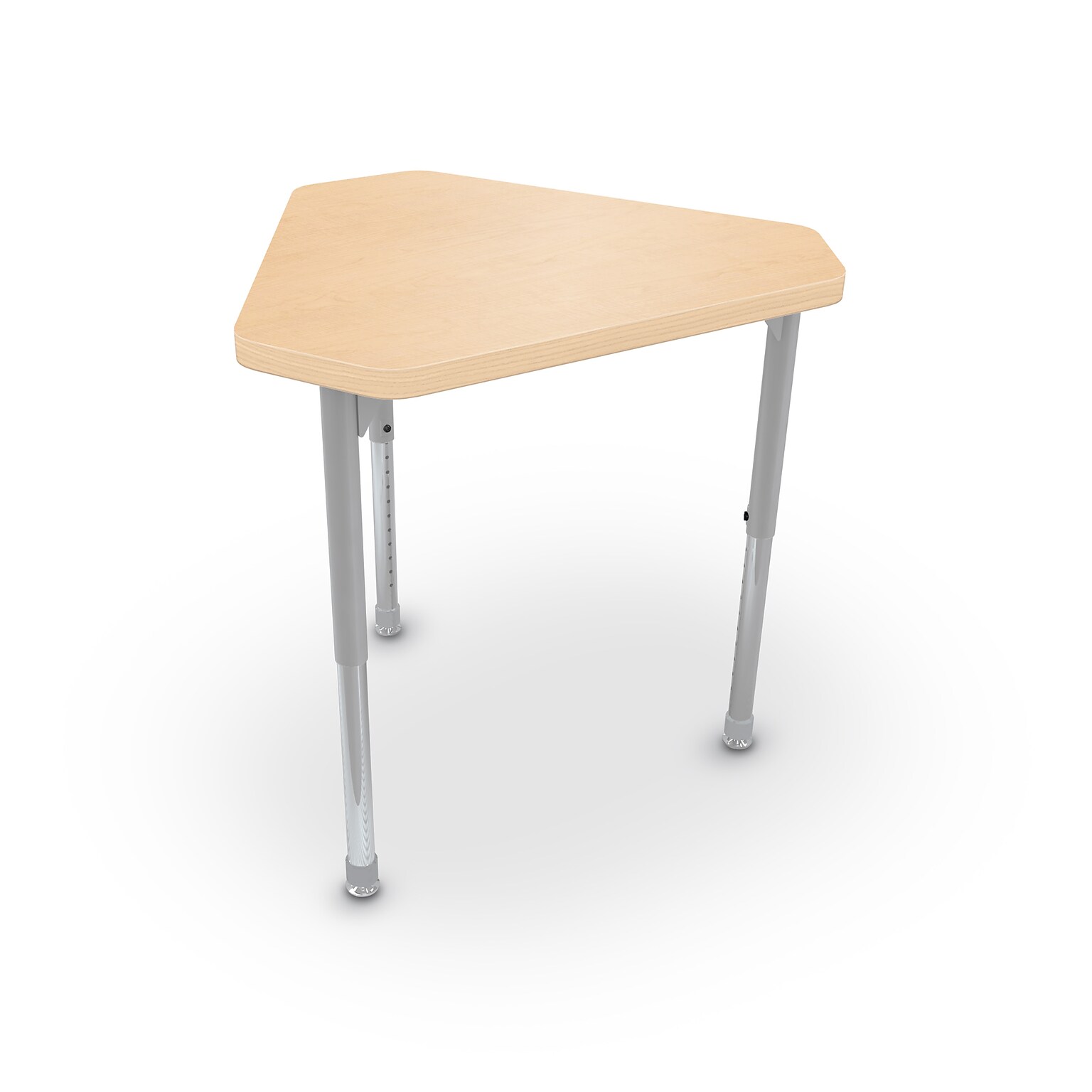 MooreCo Hierarchy Monroe Desk, 30W x 27D, Fusion Maple/Platinum Base (703673562959)