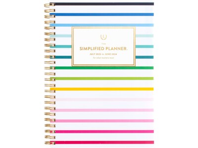 2023-2024 AT-A-GLANCE by Emily Ley Happy Stripe 6x8.5 Academic Weekly/Monthly Planner (EL10-200A-24)