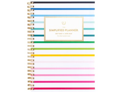 2023-2024 AT-A-GLANCE by Emily Ley Happy Stripe 6x8.5 Academic Weekly/Monthly Planner (EL10-200A-2