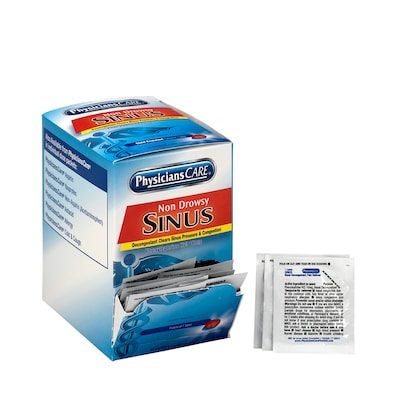 PhysiciansCare Sinus Decongestant Tablets, 50/Box (90087)