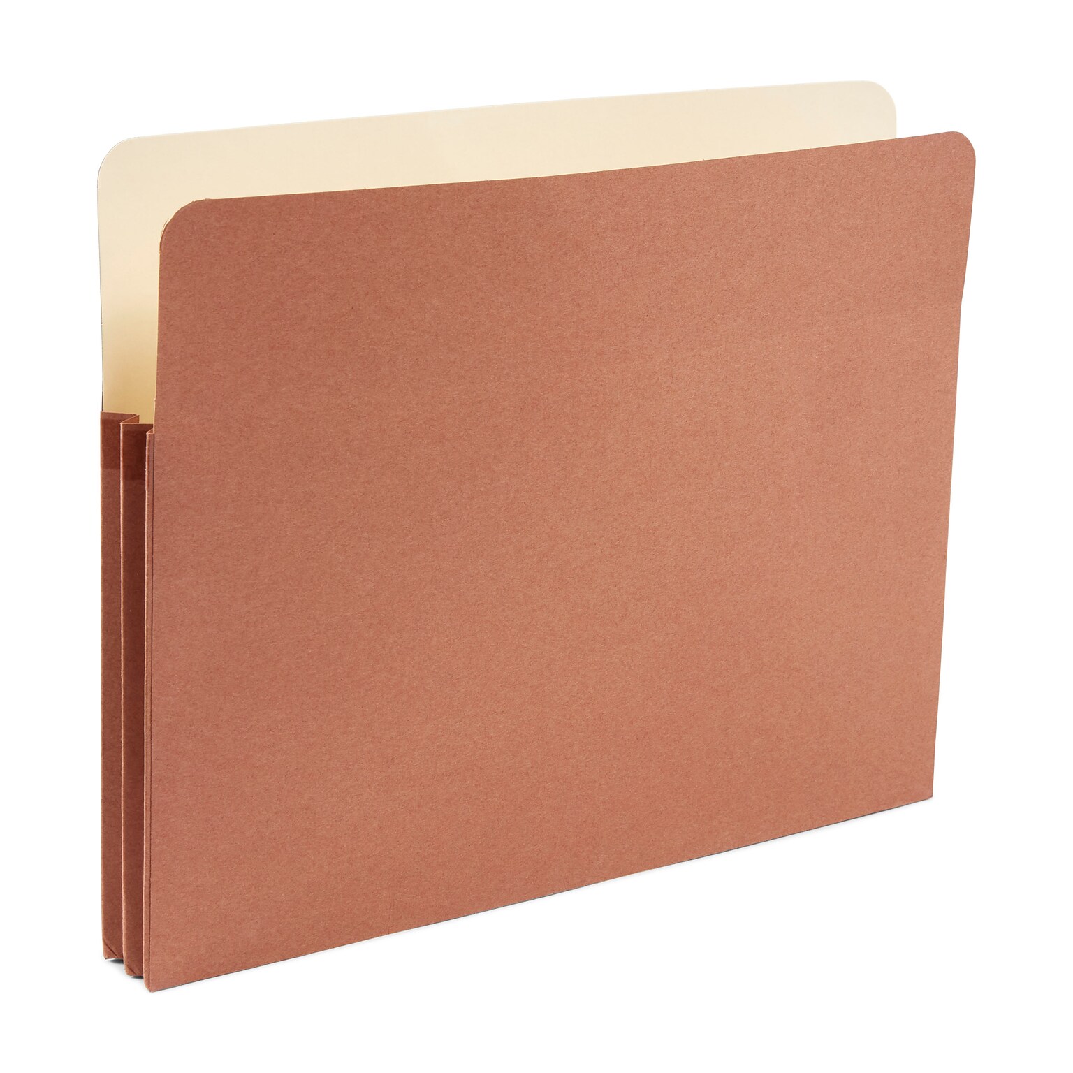 Staples Expanding File Pockets, Letter Size, 1.75-Inch Expansion, Durable Brown Gusseted Folders – 25/Pack