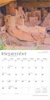 2025 BrownTrout Colorado National Parks & Monuments 12" x 12" Monthly  Wall Calendar (9781975474706)