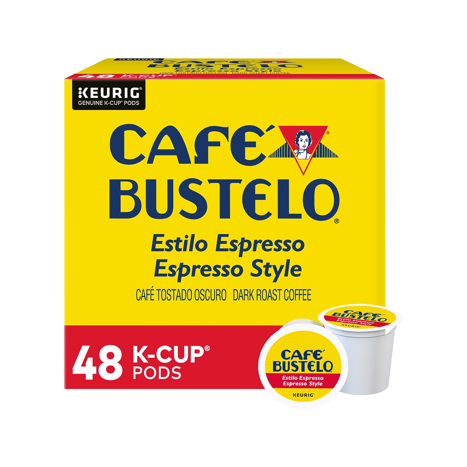 Cafe Bustelo Espresso Style Coffee Keurig® KCup® Pods, Dark Roast, 48