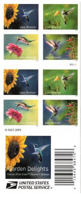 USPS Garden Delights Forever 20 Postage Stamps (FOR-GARDENDE-20)
