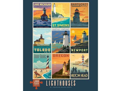 Willow Creek Lighthouses by Anderson Design Group 1000-Piece Jigsaw Puzzle (49199)