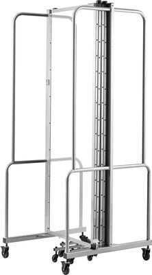 National Public Seating Robo Series 5-Panel Folding Mobile Room Divider, 72"H x 118"W, Clear Acrylic (RDG6-5CA)