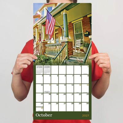 2027 TF Publishing Porches 11" x 12" Monthly Wall Calendar, Multicolored (27-1058)