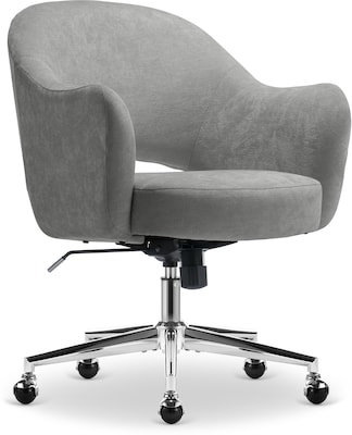 Serta Mia Ergonomic Fabric Swivel Computer and Desk Chair, Gray (CCHR10009B)