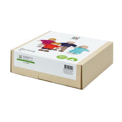 PlanToys Wooden Doll Family, Light Skin Tone & Blonde Hair, 4/Set (PTS7415)