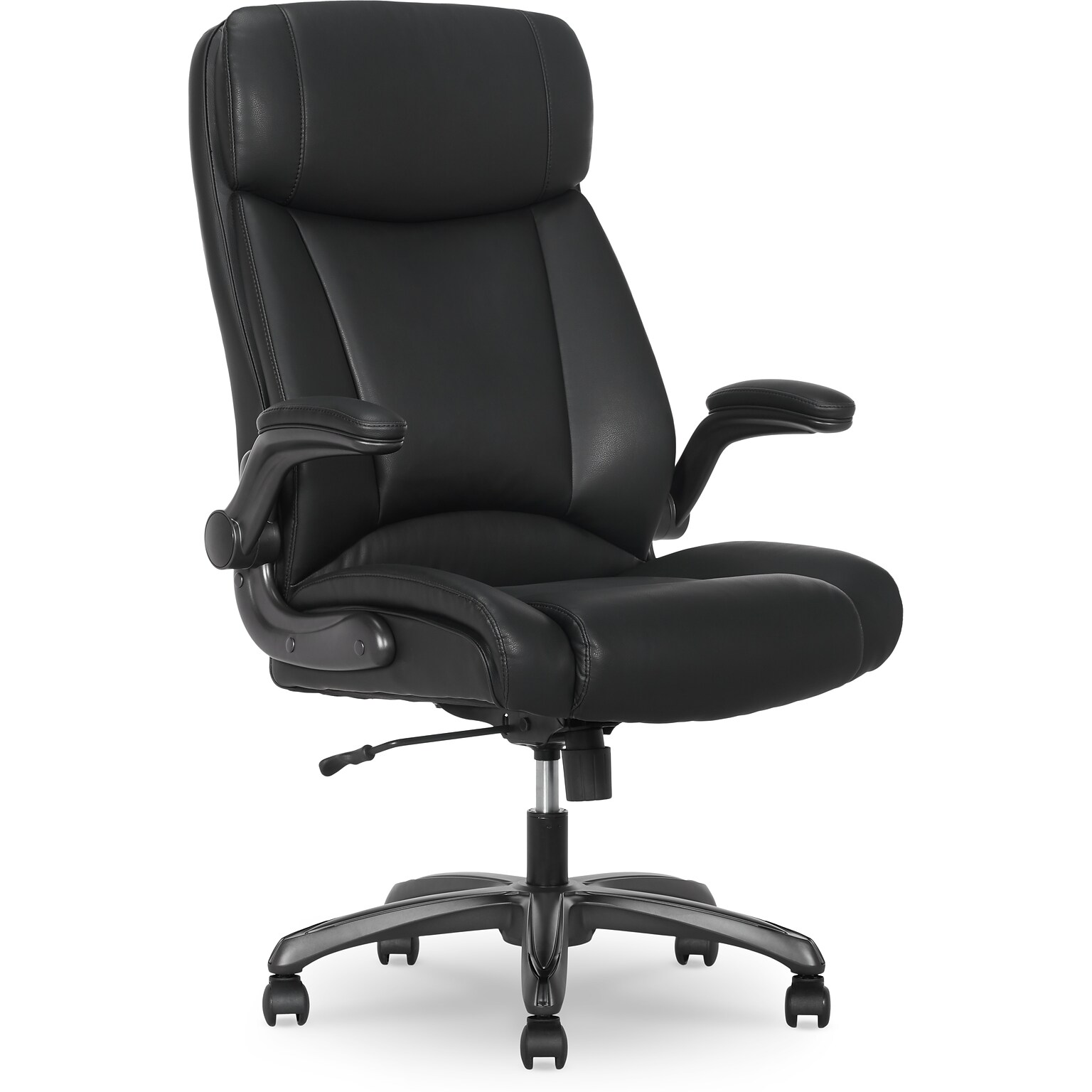 Serta Torrington Ergonomic Polyurethane Big & Tall Chair, 400 lb. Capacity, Black (52399-BLK)