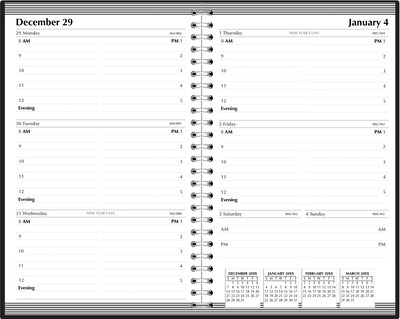 2026 House of Doolittle 5 x 8 Calendar Year Weekly Appointment Book, Faux Leather Cover, Black (27802-26)