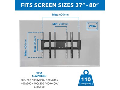 Mount-It! Full-Motion Outdoor TV Wall Mount, 110 lbs. Max. (MI-396)