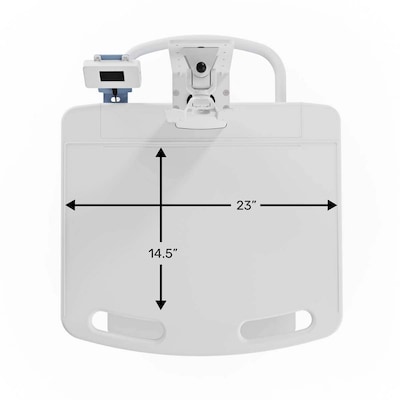 Luxor VitalPower Standard Mobile Medical Workstation with Full-Swivel Wheels, White (MCWS003)