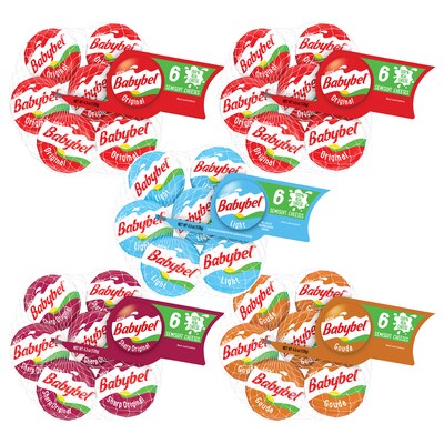 Babybel Mini Variety Cheese, 4.5 oz., 5/Pack (600-00234)