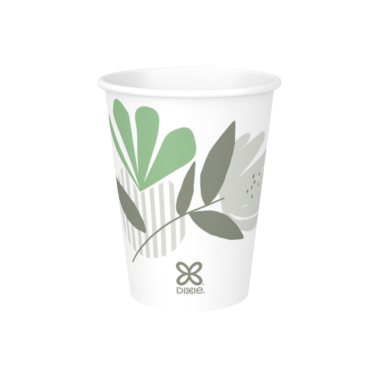 Dixie Pathways Paper Hot Cups, 8 oz., White, 50/Pack (2338PATH)