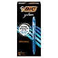 BIC Gel-ocity Original Retractable Gel Pens, Medium Point, Blue Ink, Dozen (31564/RLC11)