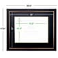 Excello Global Products 11" x 14" Composite Wood Photo/Document Frame, Black/Gold/Red (EGP-HD-0383)