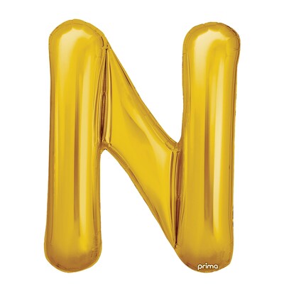Party City (Air-Filled) 16 N Foil Balloon, Gold, 2/Pack (AM60050227-19)