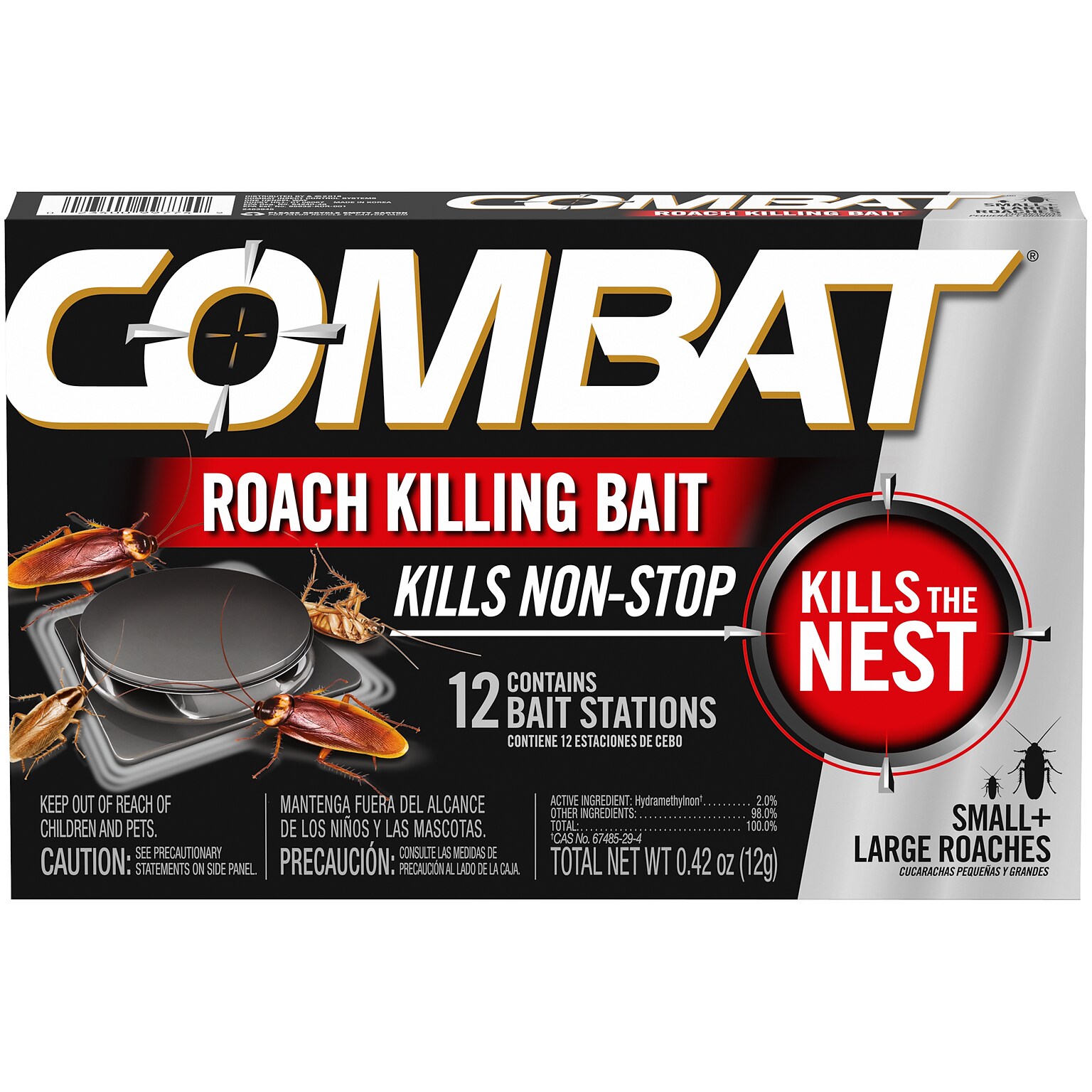 Combat Roach Killing Bait Stations for Roaches, 12/Box (DIA05701)
