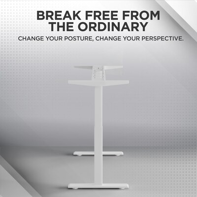 Uncaged Ergonomics RISE UP Electric Adjustable Height Steel Ergonomic Sit Stand Office Desk Frame, W