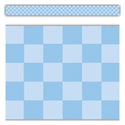 Teacher Created Resources Border Trim, 3" x 2.92', Checkers Scalloped, 12/Pack, 6 Packs/Bundle (TCR9318-6)