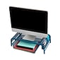 Mind Reader Monitor Stand with Paper Tray, Metal, Turquoise (MESHMONSTA-TUR)
