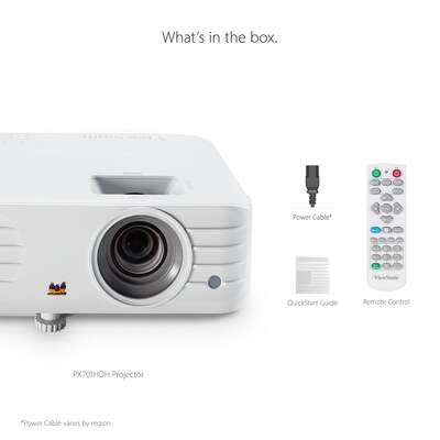 ViewSonic 1080p Home Theater Projector with 3500 Lumens and Powered USB, White (PX701HDH)