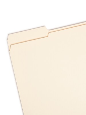 Smead File Folder, Reinforced 1/3-Cut Tab, 1-1/2" Expansion, Letter Size, Manila, 50/Box (10405)