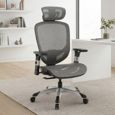 Staples Hyken Ergonomic Mesh Swivel Task Chair, Charcoal Gray (ST63139)