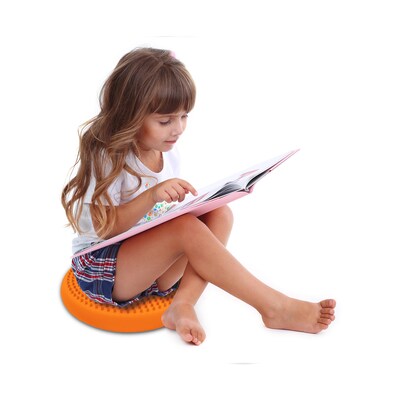 Bouncy Bands Little Sensory Wiggle Seat, Orange (BBAWS27OR)