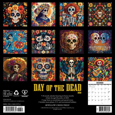 2026 Willow Creek Day of the Dead 12 x 12 Monthly Wall Calendar (55731)