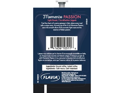 Lavazza Momento Passion Coffee Flavia Freshpacks, Light Roast, 38/Carton (48790)
