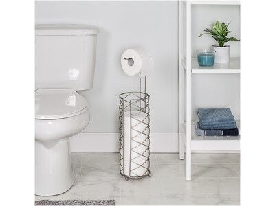 Honey-Can-Do Freestanding Toilet Paper Holder, Gray (BTH-08984)