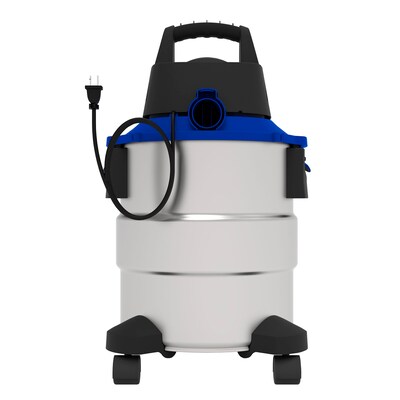 Koblenz 6-Gal. Portable Wet/Dry Vacuum with Blower, Bagless, Stainless Steel/Blue (WD-6 L212 SS)