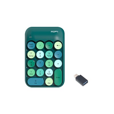 SaharaCase Retro Numeric Keypad Wireless Ergonomic Number Pad, Teal Green (KB48)