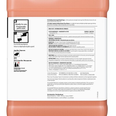 Coastwide Professional 154 Antibacterial Liquid Hand Soap, 1 Gal., Fresh Scent, 4/Carton (CW154RU01-B)