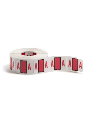 Smead BCCR Color Coded Alphabetic Labels, 1 x 1.25, Red, 500/Roll (67071)