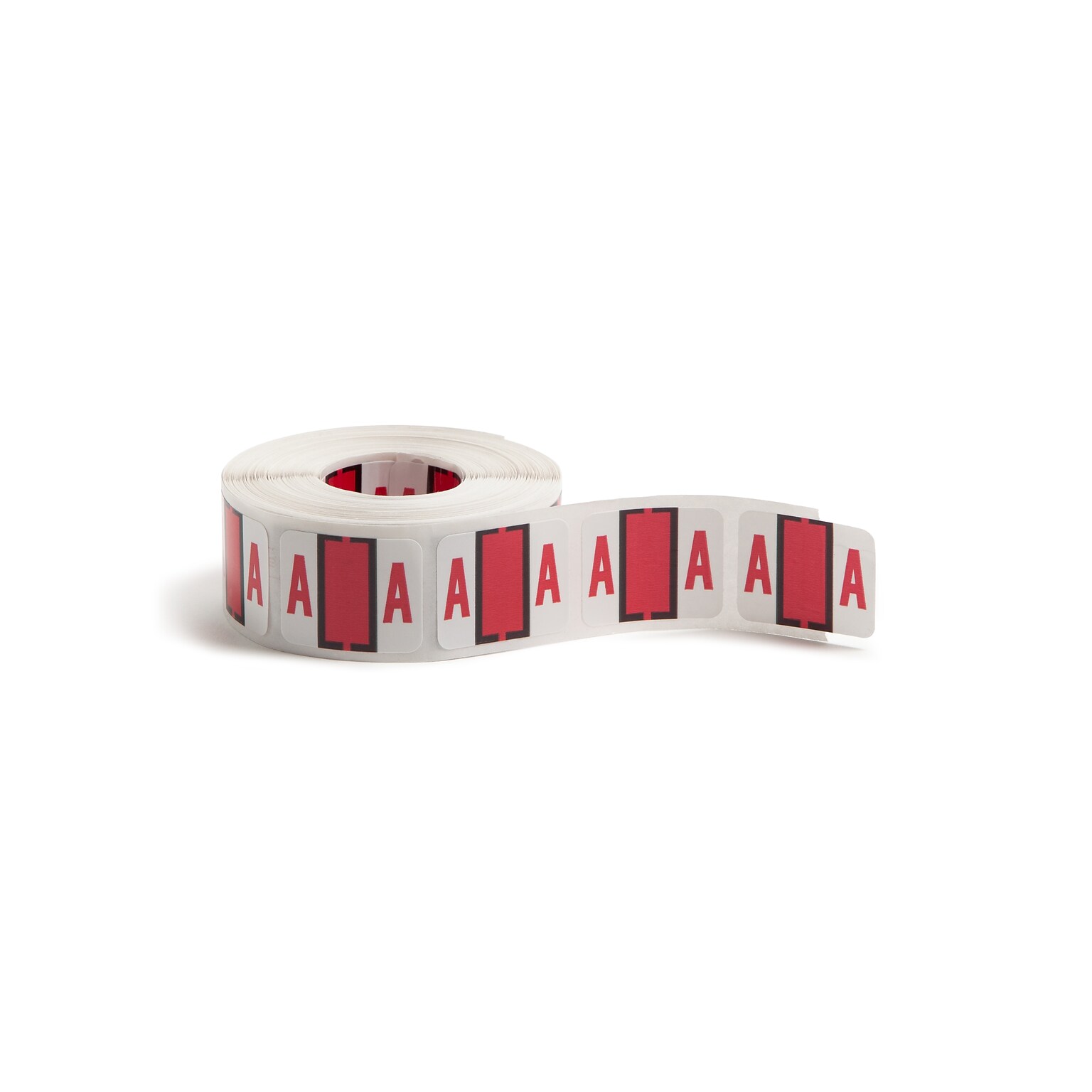 Smead BCCR Color Coded Alphabetic Labels, 1 x 1.25, Red, 500/Roll (67071)