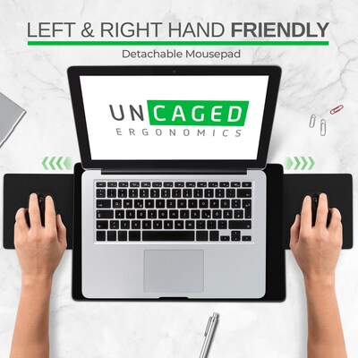 Uncaged Ergonomics CD4 16.25" x 12.25" Metal Laptop Stand, Black (CD4-b)