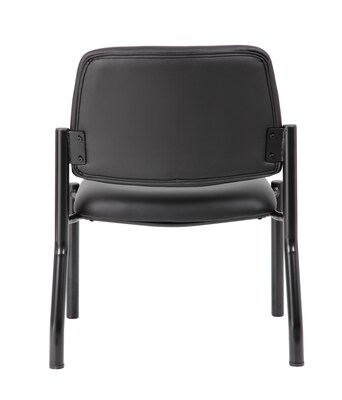 Boss Office Products Bariatric Armless Vinyl Guest Chair, 400 lb. Capacity, Black (B9595AM-BK-400)