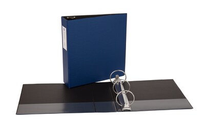 Avery 3" 3-Ring Non-View Binders, Blue/Black Interior (04600)