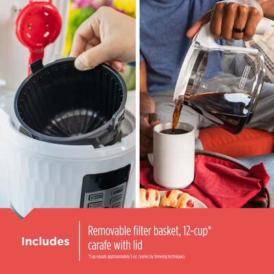 Black & Decker Honeycomb Collection 12-Cups Automatic Drip Coffee Maker (CM1251W)