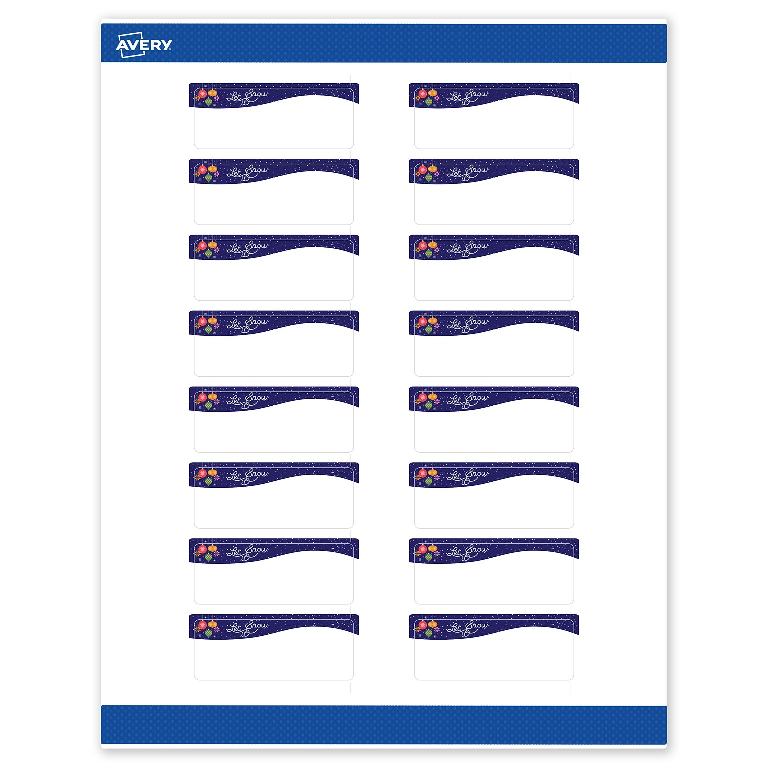 Avery Rectangle Multipurpose Labels, 1 x 2-5/8, White, 160/Pack (19479370438)