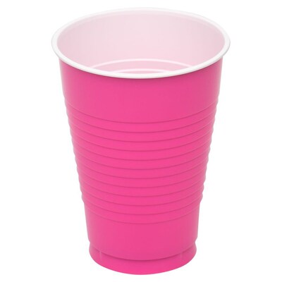 JAM Paper Plastic Party Cups, 12 oz, Fuchsia Pink, 20/Pack (2255520703)