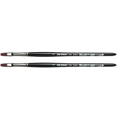 da Vinci TOP-ACRYL Oil and Acrylic Synthetic Bristle, Flat Brush, 2/Bundle (DVXVA7185K4-2)