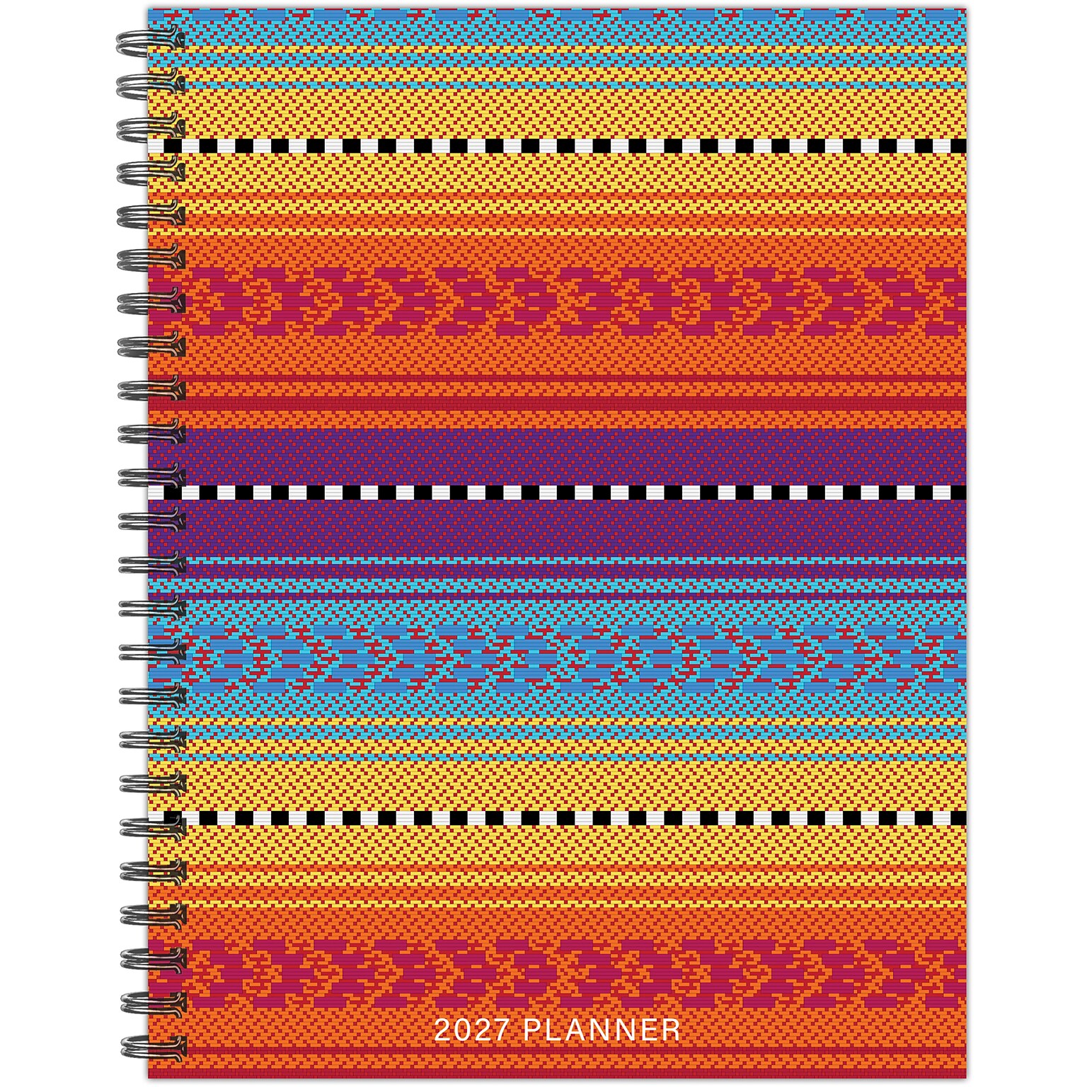 2027 Willow Creek Festival Stripes 6.5 x 8.5 Calendar Year Weekly & Monthly Standard Planner, Assorted Colors (66812)
